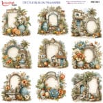 Ütü ile Rub On Transfer Kağıdı: Dekoratif Süsleme Kağıdı  - RB961-İST | 30x30 cm