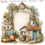 Ütü ile Rub On Transfer Kağıdı: Dekoratif Süsleme Kağıdı  - RB962-İST | 30x30 cm