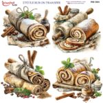 Ütü ile Rub On Transfer Kağıdı: Dekoratif Süsleme Kağıdı  - RB964-İST | 30x30 cm