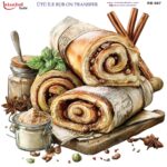 Ütü ile Rub On Transfer Kağıdı: Dekoratif Süsleme Kağıdı  - RB967-İST | 30x30 cm