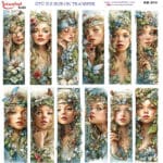 Ütü ile Rub On Transfer Kağıdı: Dekoratif Süsleme Kağıdı  - RB974-İST | 30x30 cm