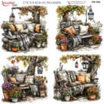 Ütü ile Rub On Transfer Kağıdı: Dekoratif Süsleme Kağıdı  - RB980-İST | 30x30 cm