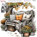 Ütü ile Rub On Transfer Kağıdı: Dekoratif Süsleme Kağıdı  - RB981-İST | 30x30 cm