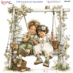 Ütü ile Rub On Transfer Kağıdı: Dekoratif Süsleme Kağıdı  - RB987-İST | 30x30 cm