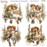 Ütü ile Rub On Transfer Kağıdı: Dekoratif Süsleme Kağıdı  - RB988-İST | 30x30 cm