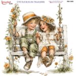 Ütü ile Rub On Transfer Kağıdı: Dekoratif Süsleme Kağıdı  - RB989-İST | 30x30 cm