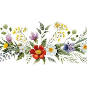 Ütü ile Bordür Rub On Transfer Kağıdı: Dekoratif Kenar Süsleme Kağıdı - RK104 | 150 cm