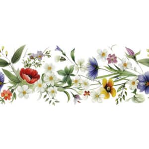 Ütü Ile Bordür Rub On Transfer Kağıdı: Dekoratif Kenar Süsleme Kağıdı - Rk106-İst | 150 Cm