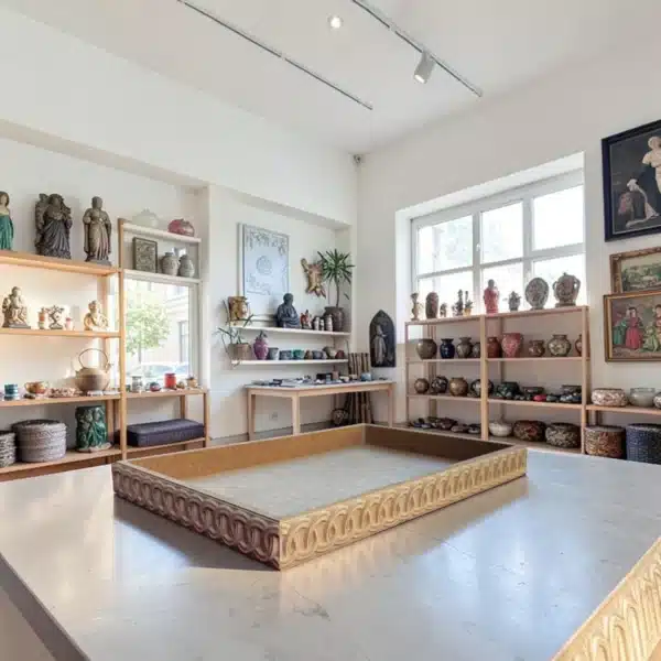 Yüksek Kenarlı Örgü Motifli Ahşap Pano Dekoratif Derin Sunumluk Sanat Galerisi Zemin Atölye Kiraz