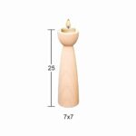 Dekoratif Yuvarlak Kesim Yuvalı Şamdan-25 cm: Ev ve Mutfak Dekoru