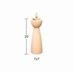 Dekoratif Yuvarlak Kesim Yuvalı Şamdan-20 cm: Ev ve Mutfak Dekoru