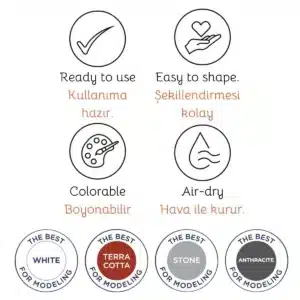 Smarta Bold Modelleme Kili-Beyaz | 250 gr 2 Smarta Bold Modelleme Kili