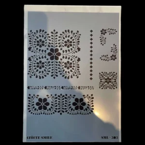 STN303-AS - Papatya Desenli Stencil Şablonu - 25x35 cm