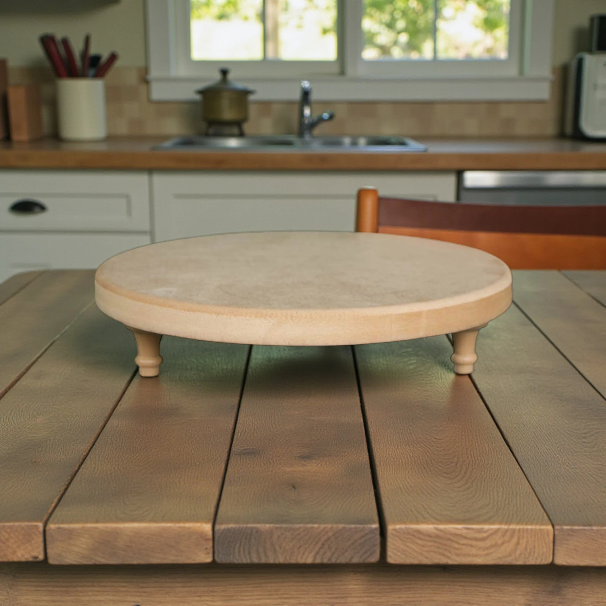 Ayaklı Yuvarlak Sunumluk : 18 mm Ham MDF Servis ve Dekorasyon Tabağı 1 Ayaklı Yuvarlak Sunumluk : 18 mm Ham MDF Servis ve Dekorasyon Tabağı