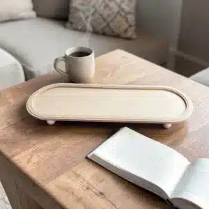 Büyük Boy Top Ayaklı Uzun Ahşap Sunumluk: İhtişamlı Sofraların Dev Yıldızı