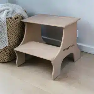Ahşap İki Basamaklı Merdiven
