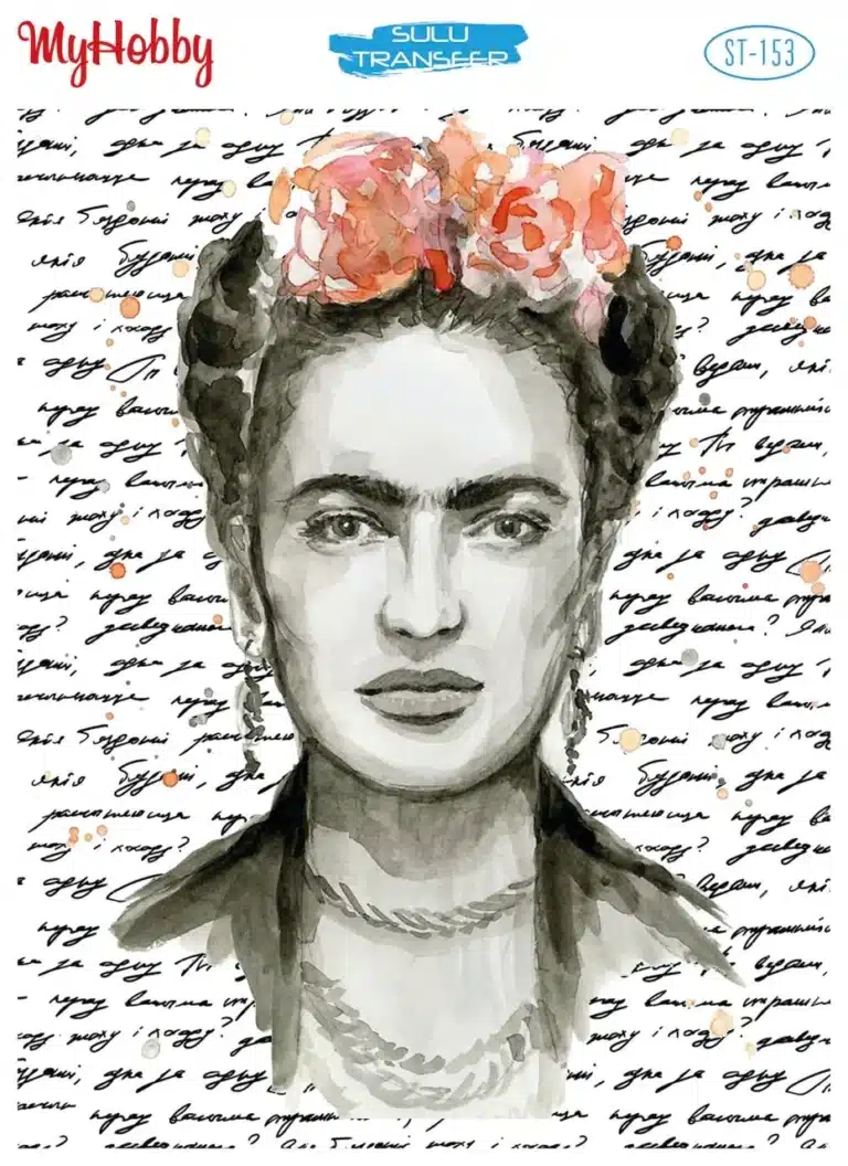 Frida Kahlo desenli MyHobby markan sulu transfer kağıdı