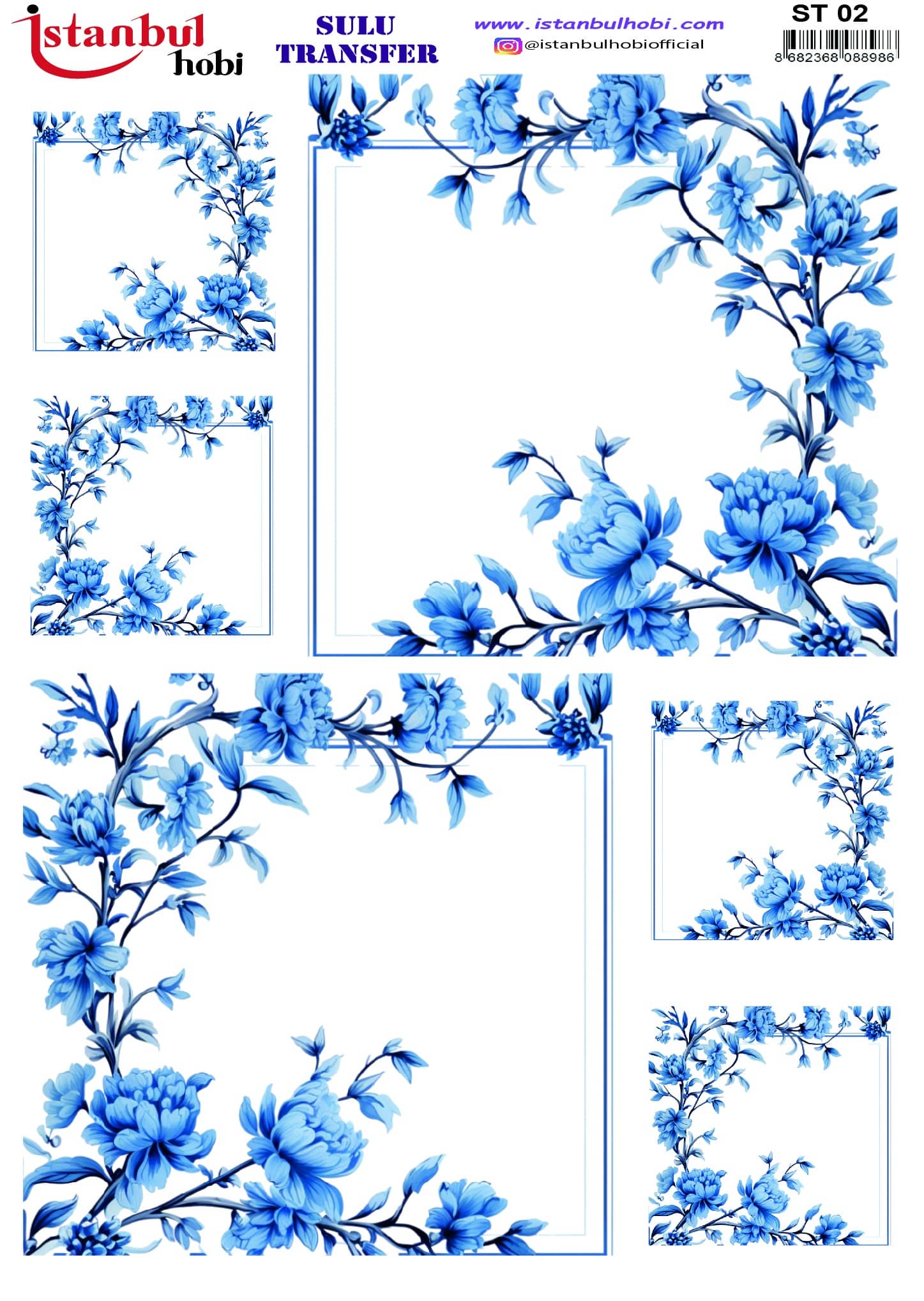 ST02 | Sulu Transfer Kağıdı-25x35 cm 1 St02 | Sulu Transfer Kağıdı-25X35 Cm