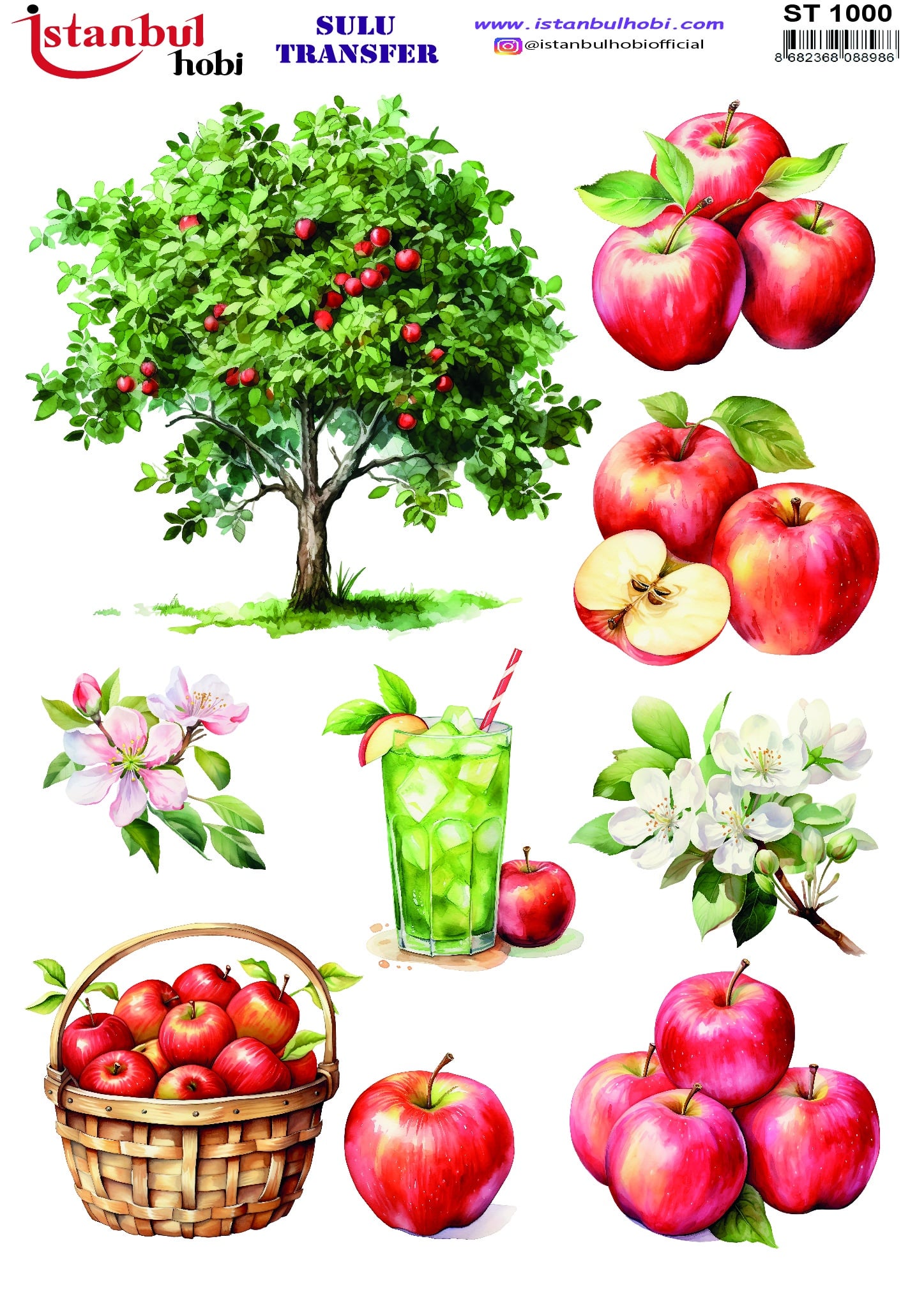 ST1000 | Sulu Transfer Kağıdı-25x35 cm 1 St1000 | Sulu Transfer Kağıdı-25X35 Cm