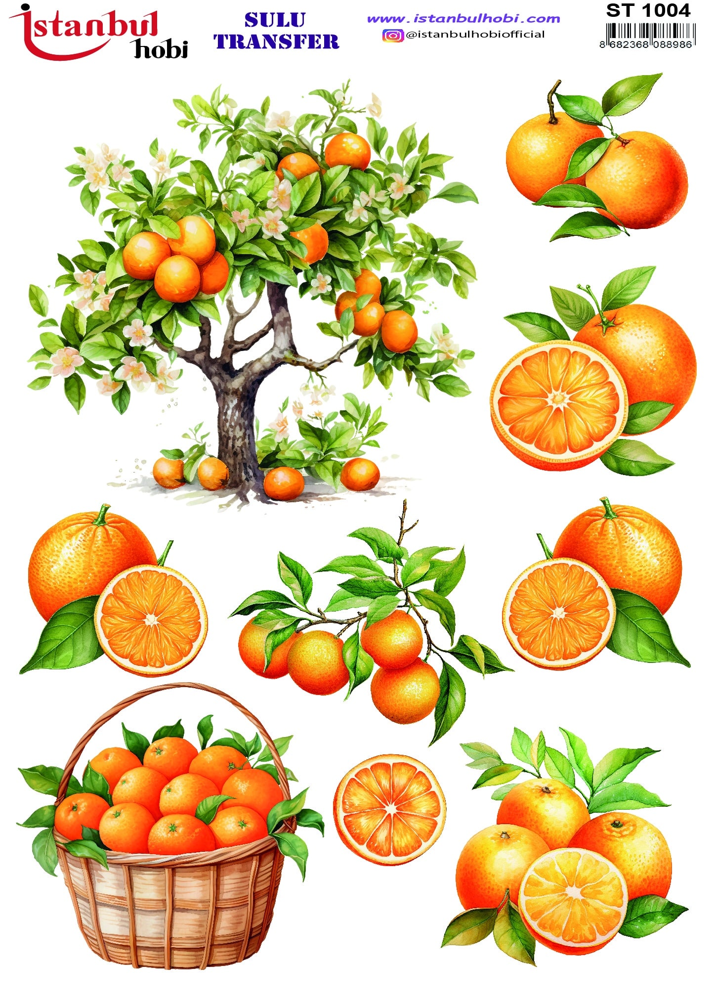 ST1004 | Sulu Transfer Kağıdı-25x35 cm 1 St1004 | Sulu Transfer Kağıdı-25X35 Cm