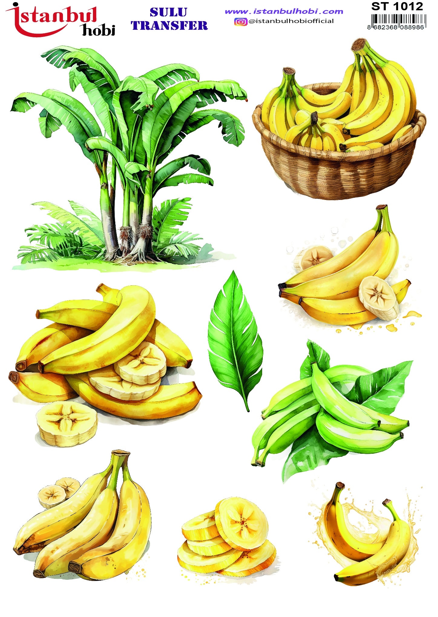 ST1012 | Sulu Transfer Kağıdı-25x35 cm 1 St1012 | Sulu Transfer Kağıdı-25X35 Cm