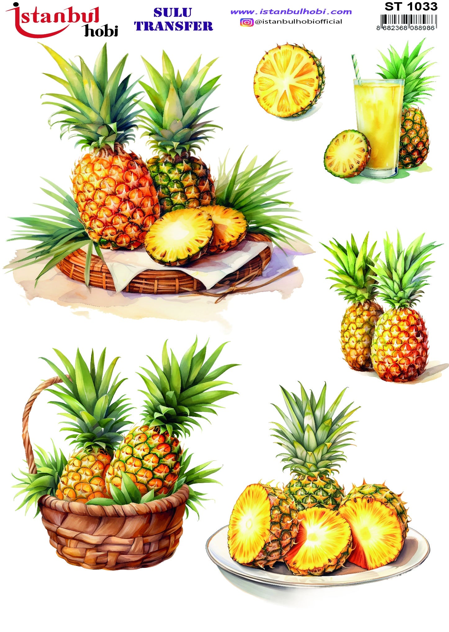 ST1033 | Sulu Transfer Kağıdı-25x35 cm 1 St1033 | Sulu Transfer Kağıdı-25X35 Cm