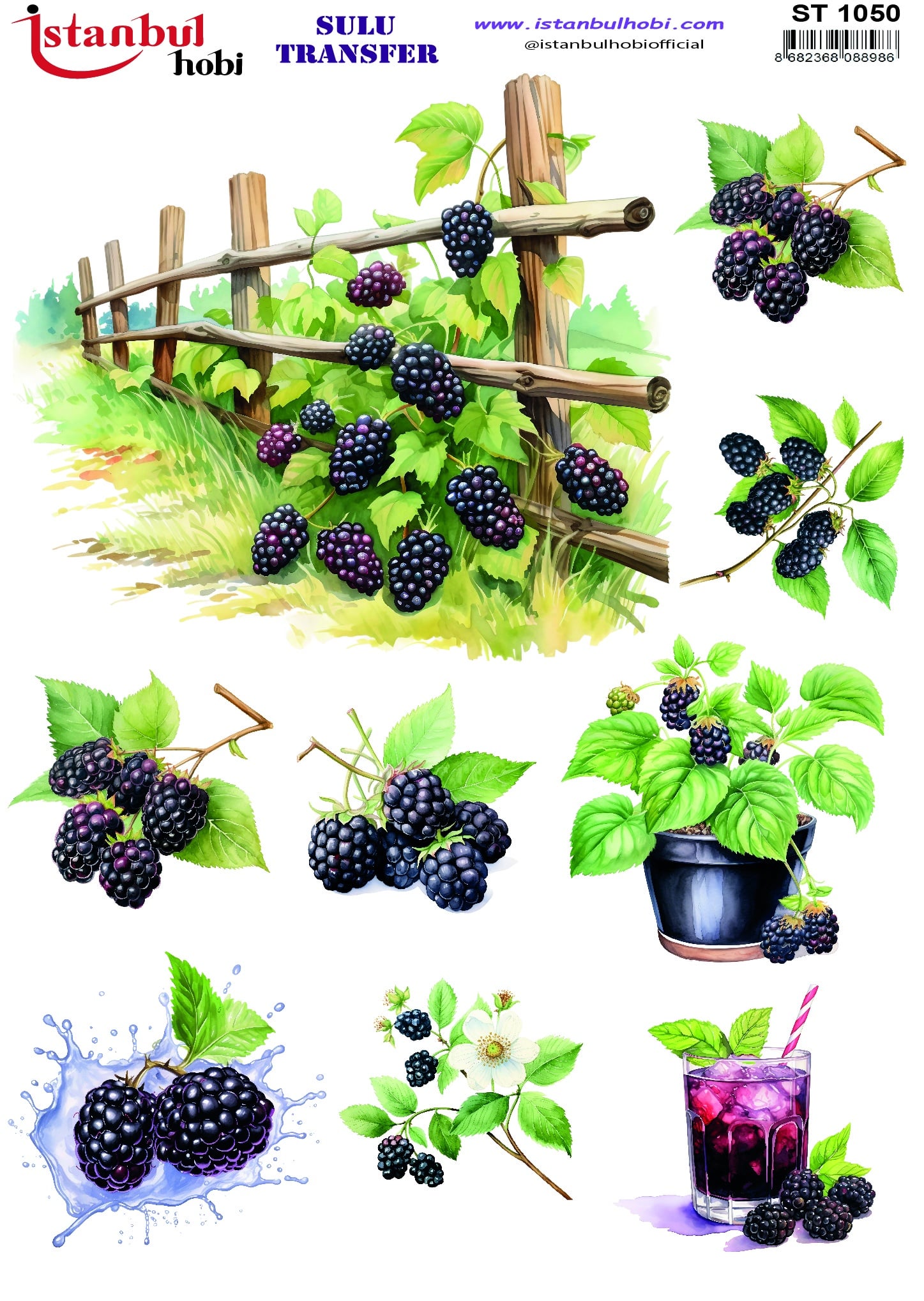 ST1050 | Sulu Transfer Kağıdı-25x35 cm 1 St1050 | Sulu Transfer Kağıdı-25X35 Cm