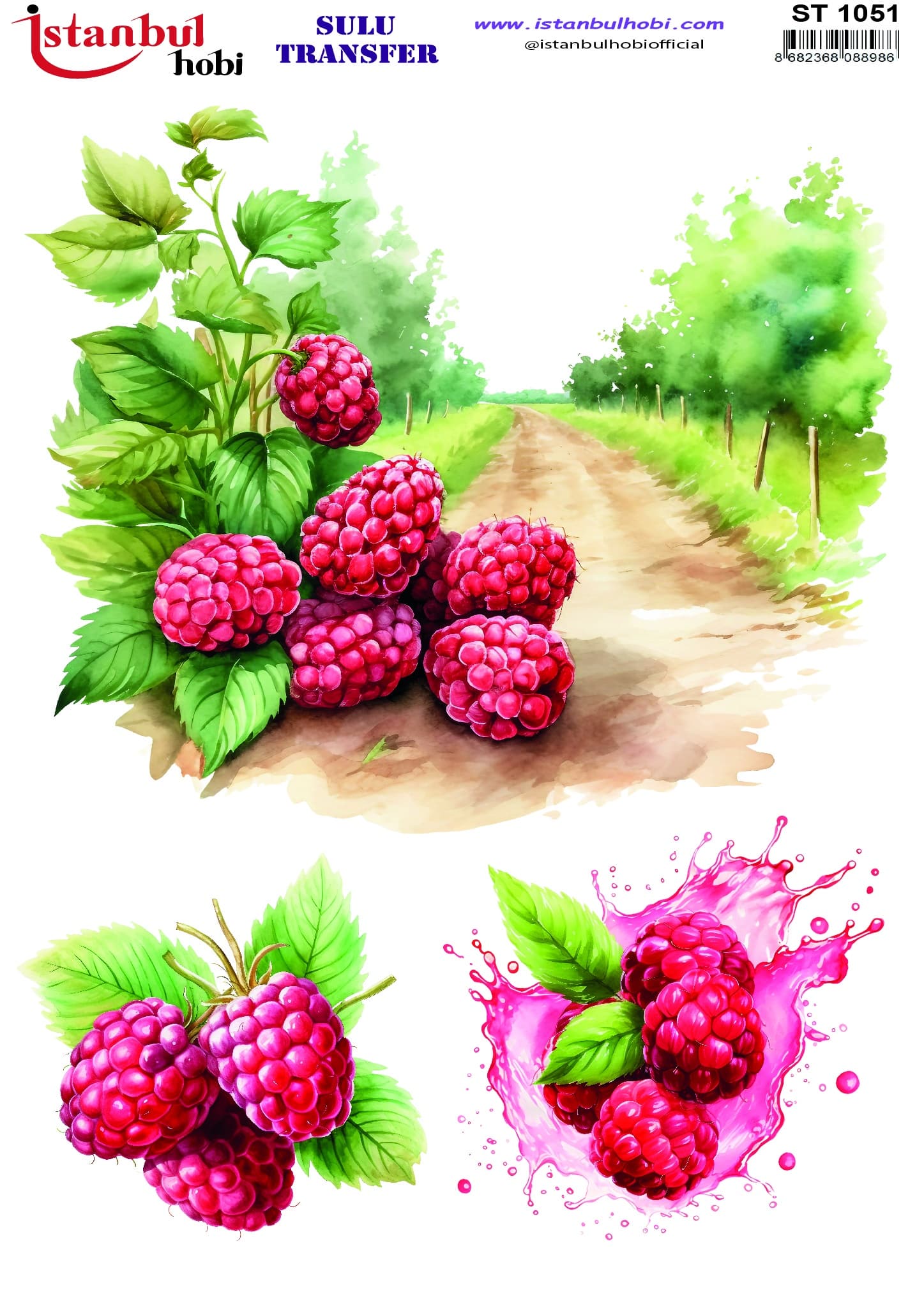 ST1051 | Sulu Transfer Kağıdı-25x35 cm 1 St1051 | Sulu Transfer Kağıdı-25X35 Cm