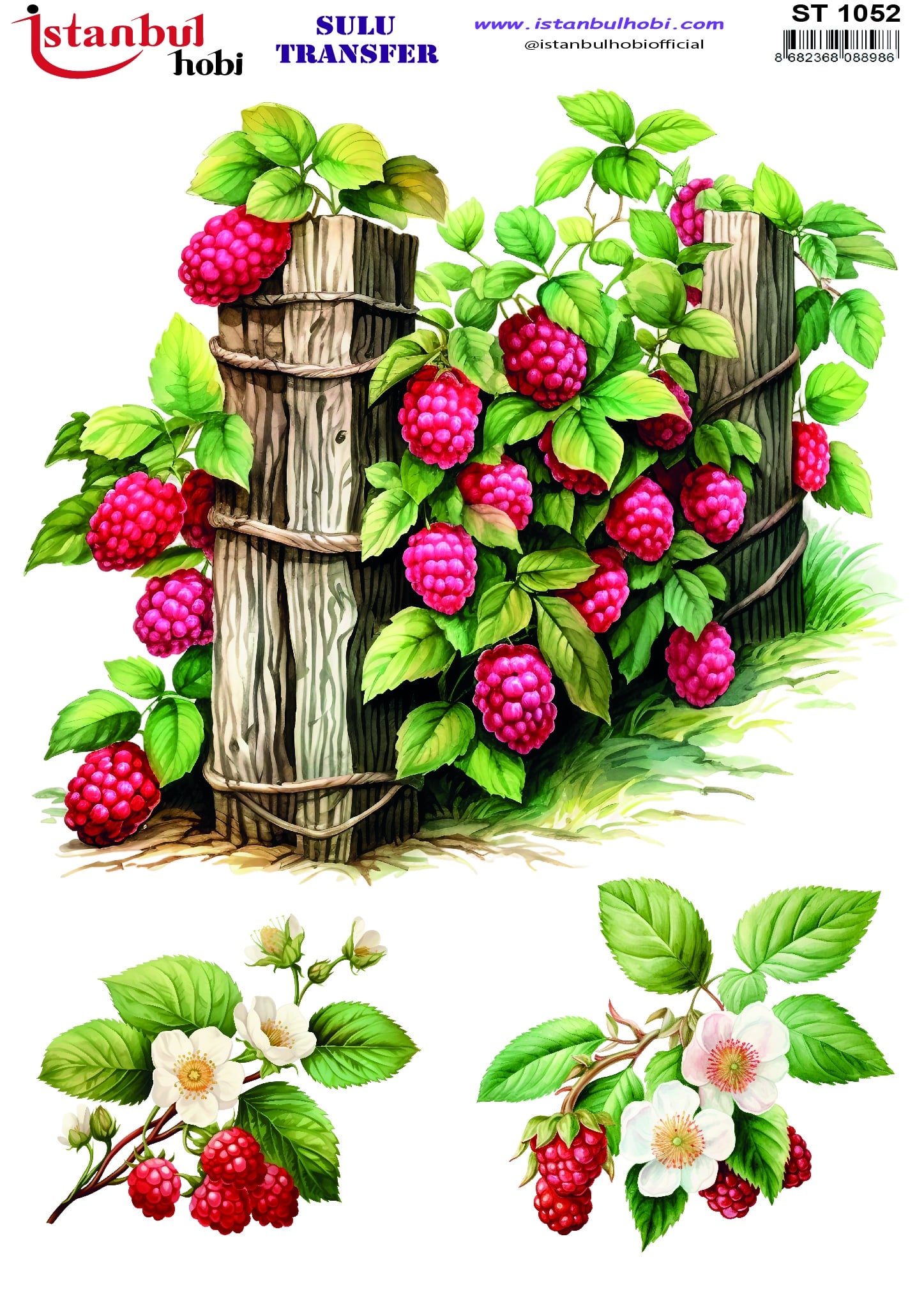 ST1052 | Sulu Transfer Kağıdı-25x35 cm 1 St1052 | Sulu Transfer Kağıdı-25X35 Cm