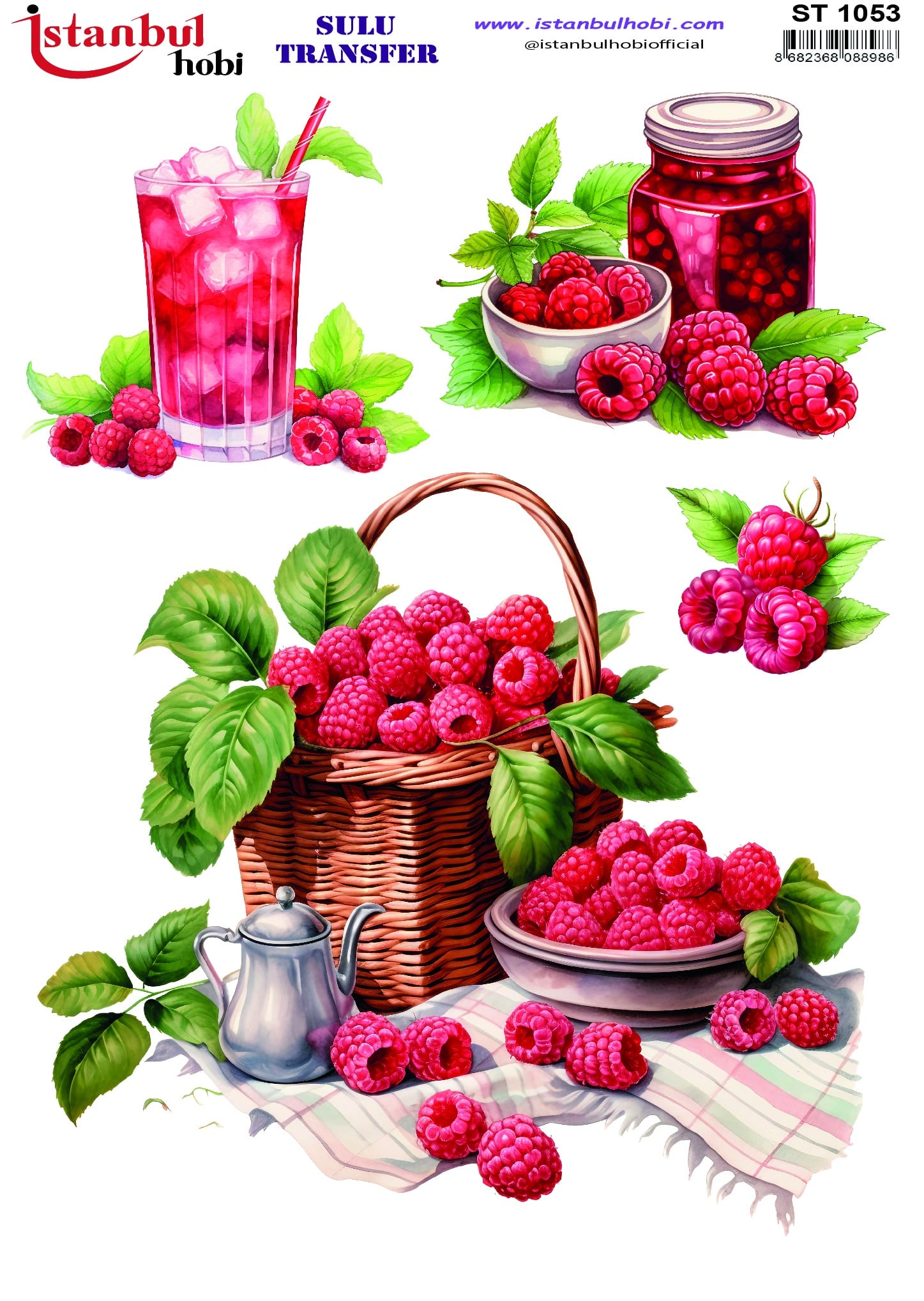 ST1053 | Sulu Transfer Kağıdı-25x35 cm 1 St1053 | Sulu Transfer Kağıdı-25X35 Cm