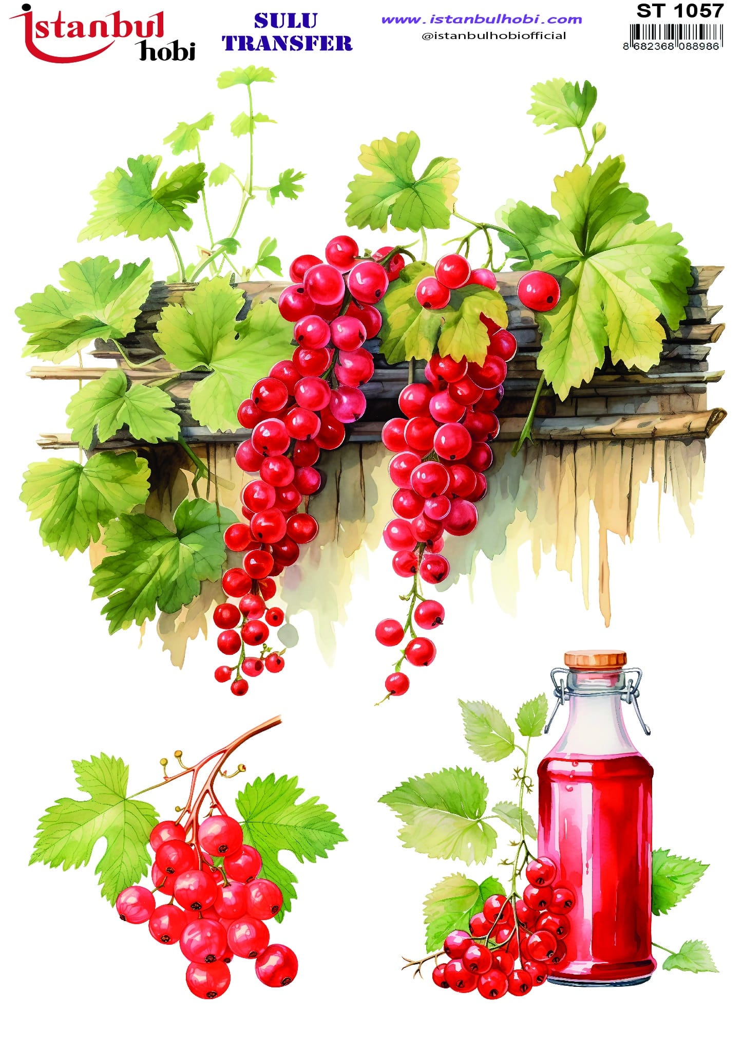 ST1057 | Sulu Transfer Kağıdı-25x35 cm 1 St1057 | Sulu Transfer Kağıdı-25X35 Cm