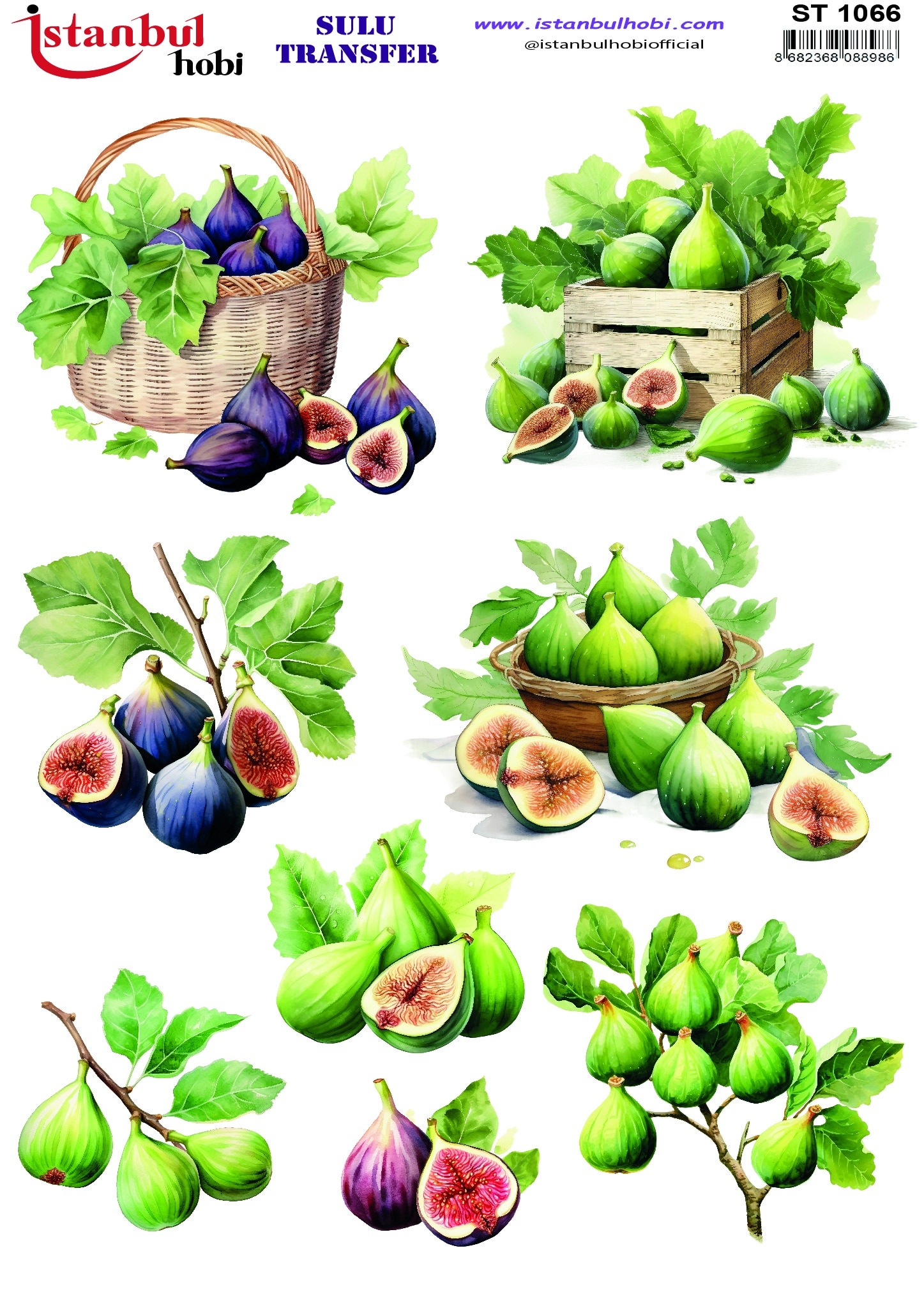 ST1066 | Sulu Transfer Kağıdı-25x35 cm 1 St1066 | Sulu Transfer Kağıdı-25X35 Cm