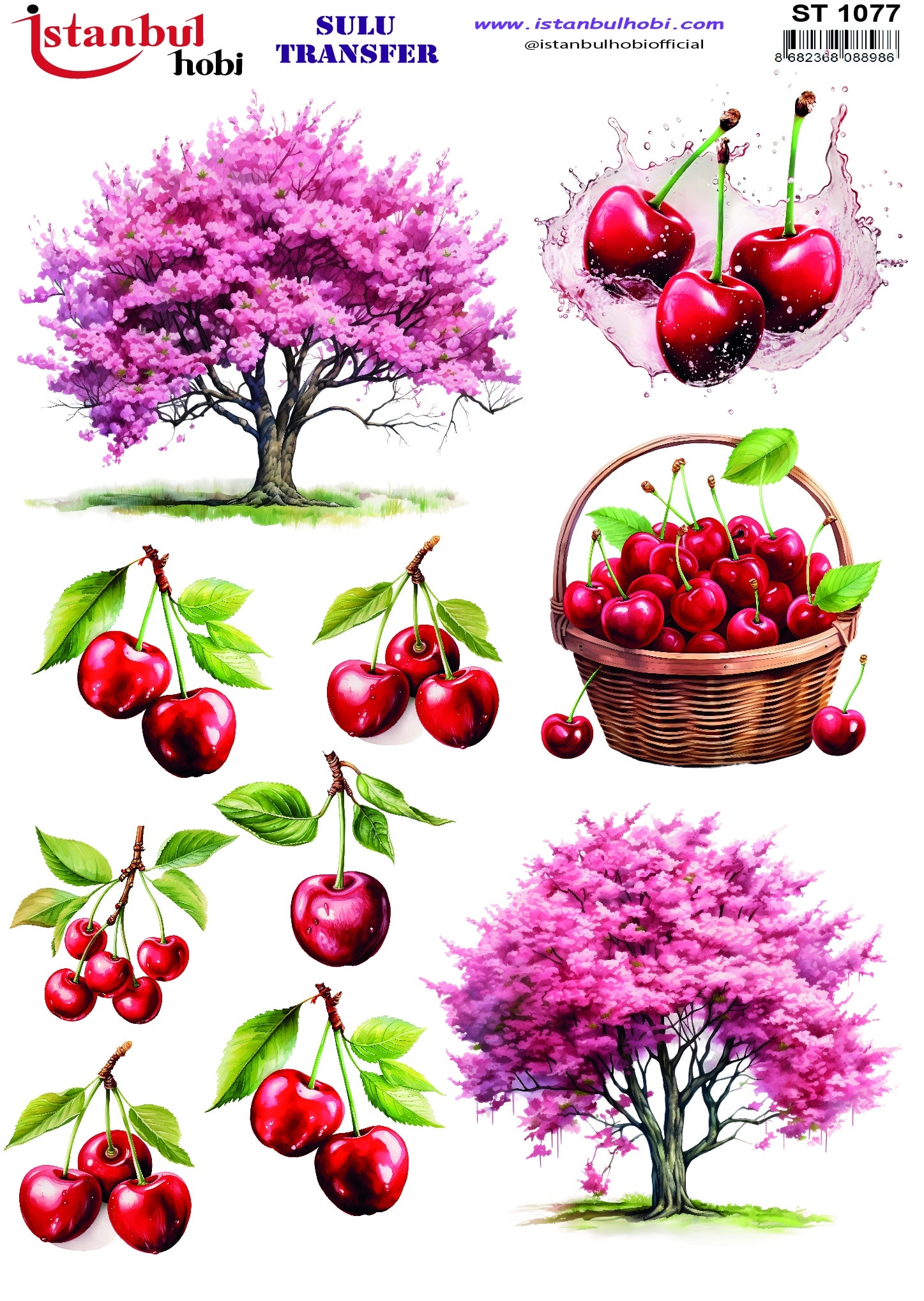 ST1077 | Sulu Transfer Kağıdı-25x35 cm 1 St1077 | Sulu Transfer Kağıdı-25X35 Cm