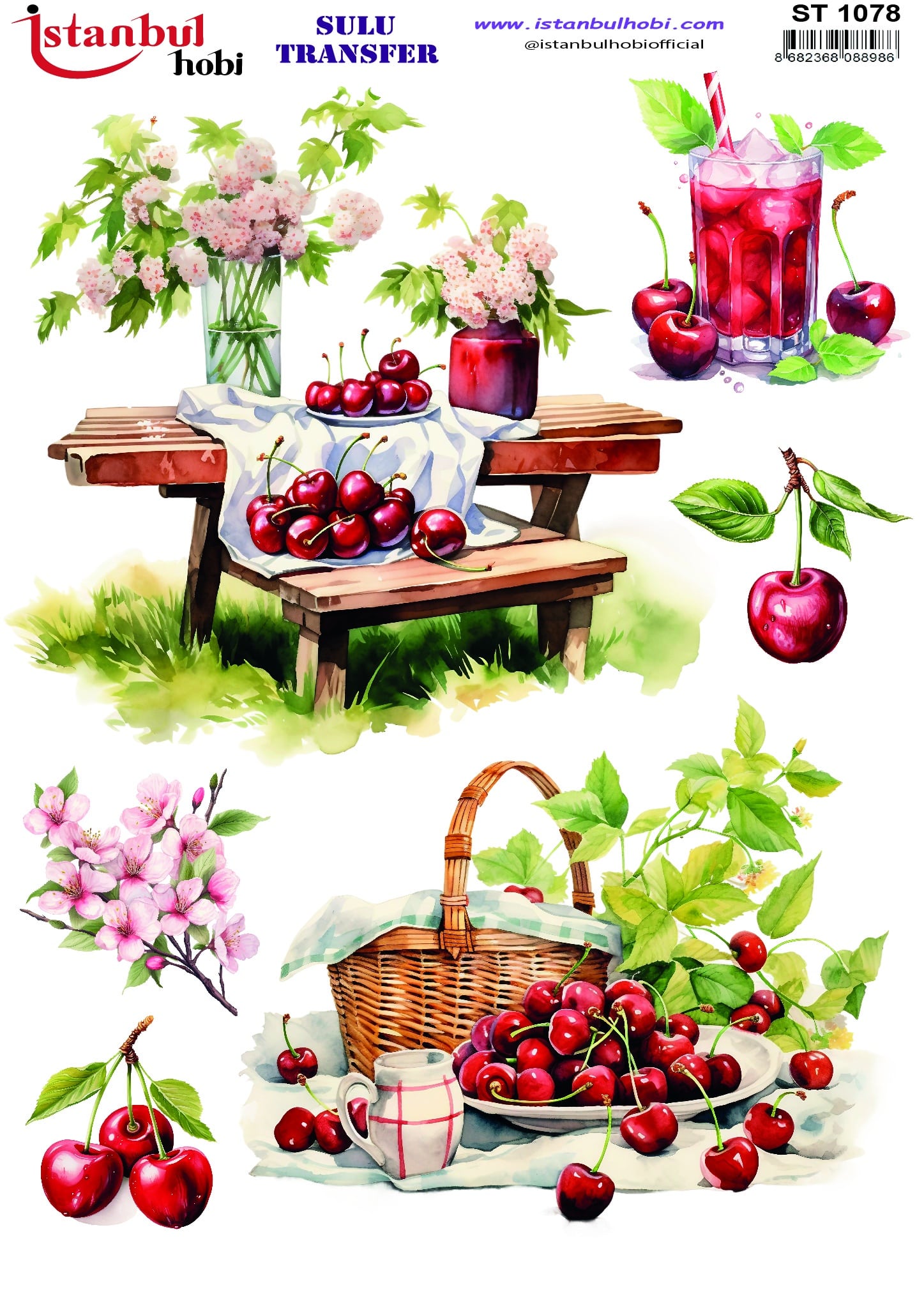 ST1078 | Sulu Transfer Kağıdı-25x35 cm 1 St1078 | Sulu Transfer Kağıdı-25X35 Cm