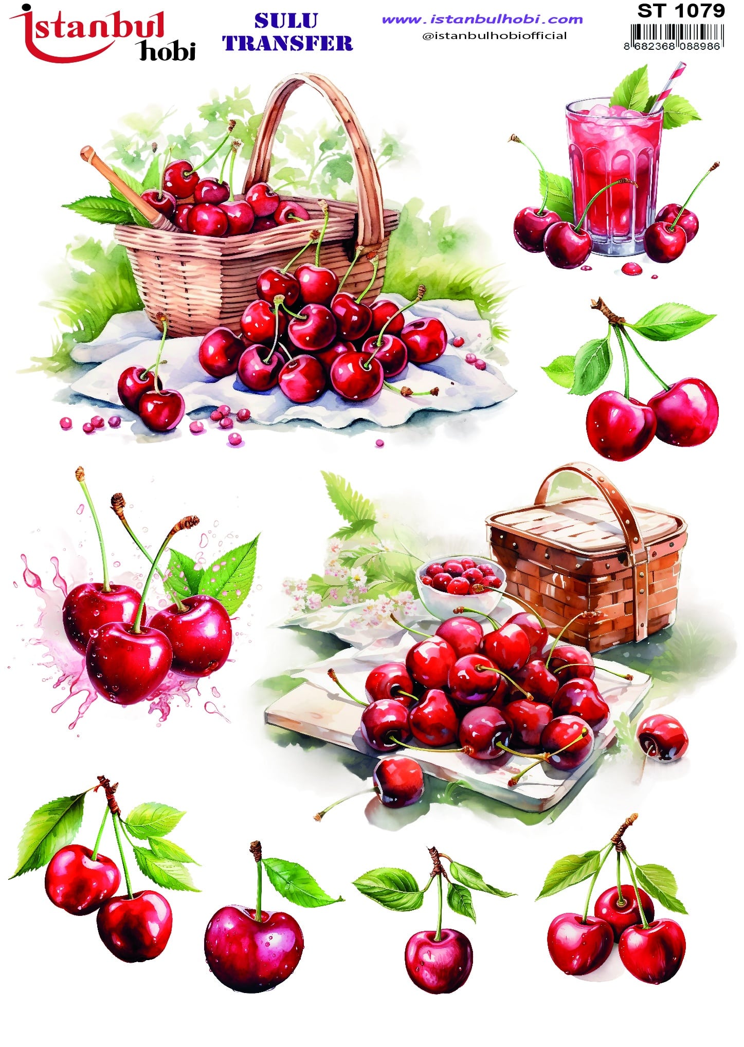 ST1079 | Sulu Transfer Kağıdı-25x35 cm 1 St1079 | Sulu Transfer Kağıdı-25X35 Cm