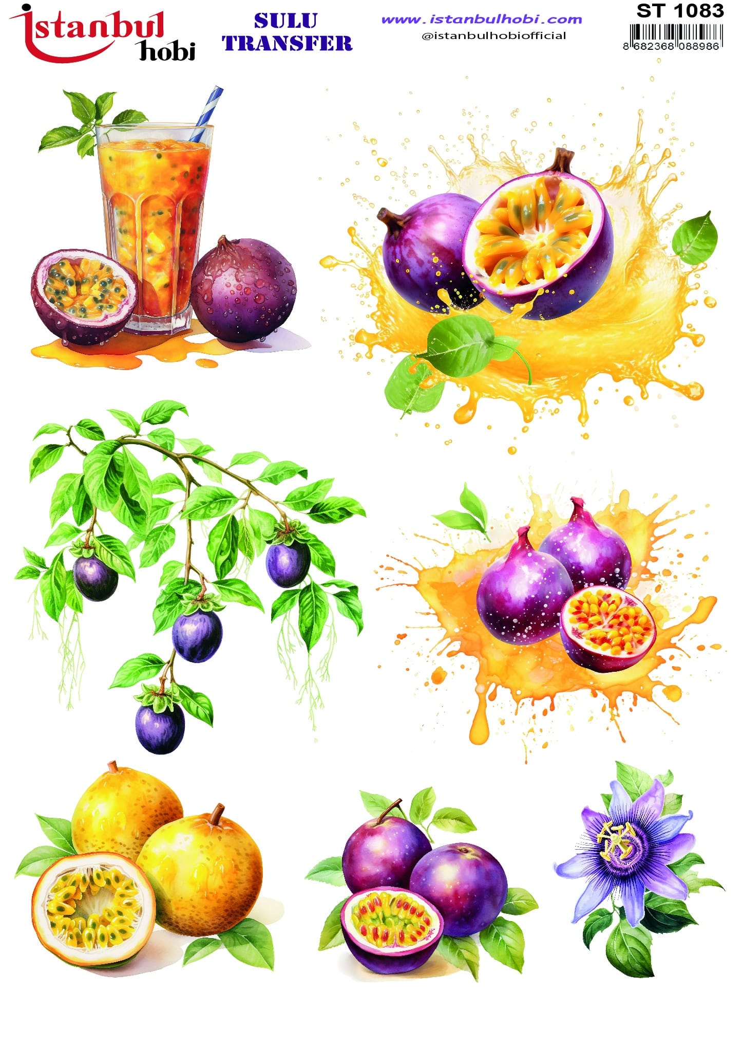 ST1083 | Sulu Transfer Kağıdı-25x35 cm 1 St1083 | Sulu Transfer Kağıdı-25X35 Cm