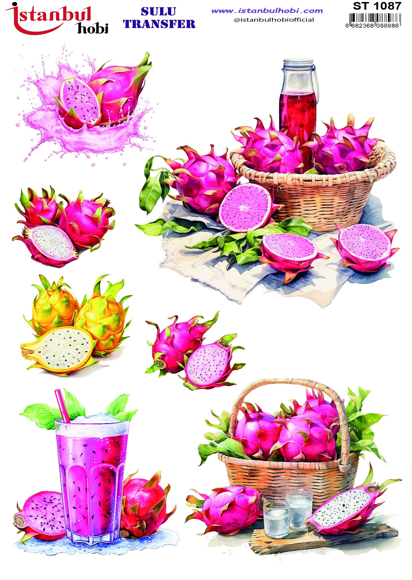 ST1087 | Sulu Transfer Kağıdı-25x35 cm 1 St1087 | Sulu Transfer Kağıdı-25X35 Cm