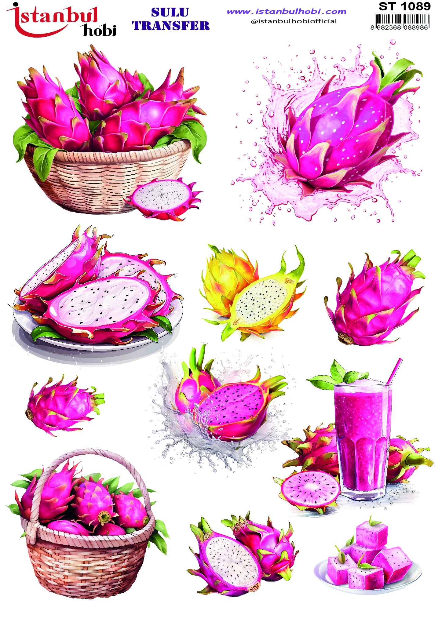 ST1089 | Sulu Transfer Kağıdı-25x35 cm 1 St1089 | Sulu Transfer Kağıdı-25X35 Cm