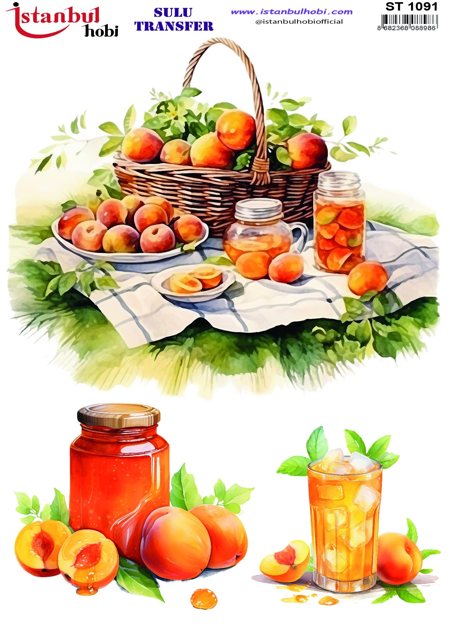 ST1091 | Sulu Transfer Kağıdı-25x35 cm 1 St1091 | Sulu Transfer Kağıdı-25X35 Cm