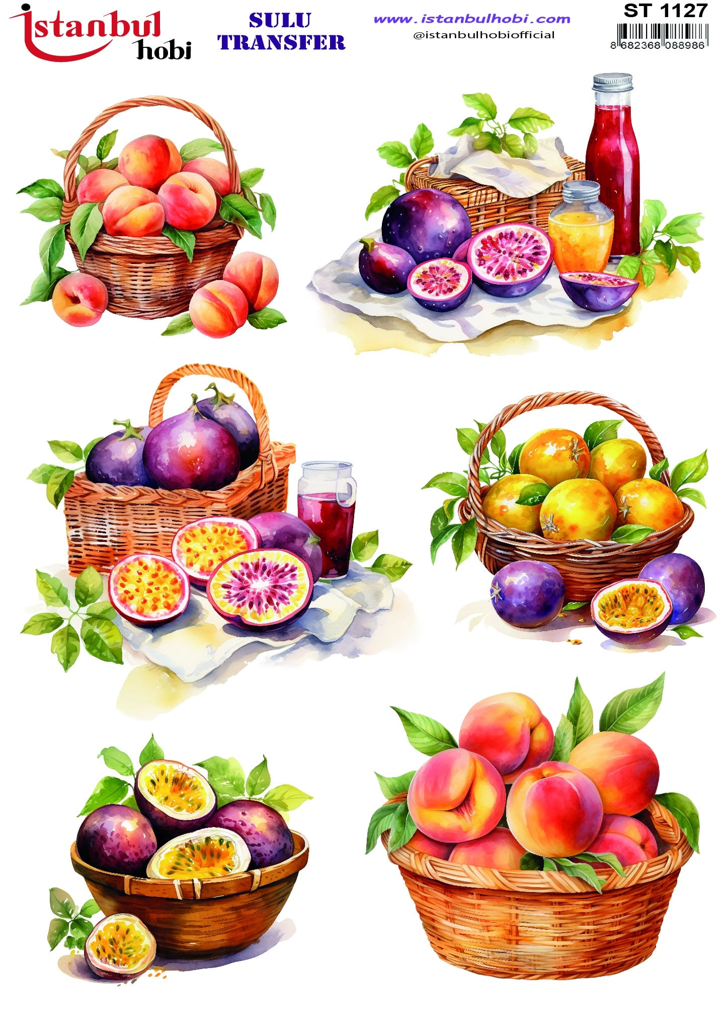 ST1127 | Sulu Transfer Kağıdı-25x35 cm 1 St1127 | Sulu Transfer Kağıdı-25X35 Cm