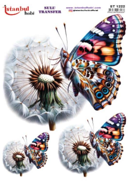 ST1222 | Sulu Transfer Kağıdı-25x35 cm 1 St1222 | Sulu Transfer Kağıdı-25X35 Cm