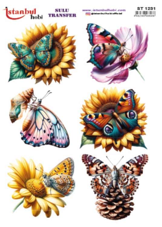 ST1231 | Sulu Transfer Kağıdı-25x35 cm 1 St1231 | Sulu Transfer Kağıdı-25X35 Cm