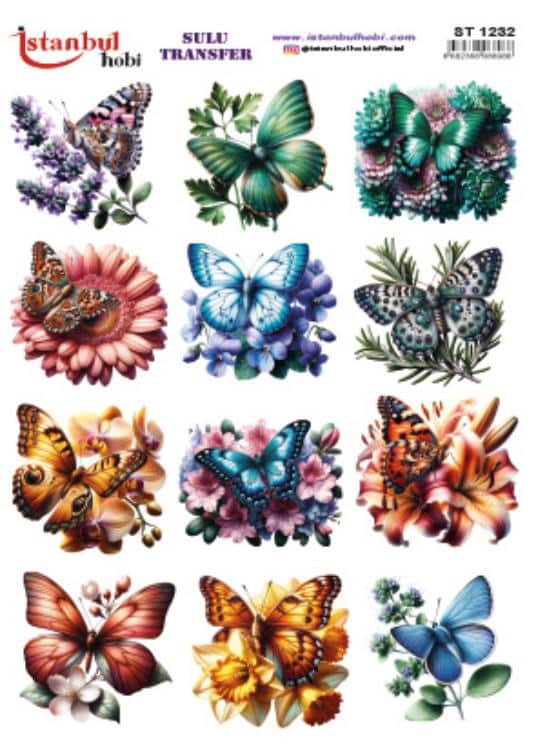 ST1232 | Sulu Transfer Kağıdı-25x35 cm 1 St1232 | Sulu Transfer Kağıdı-25X35 Cm