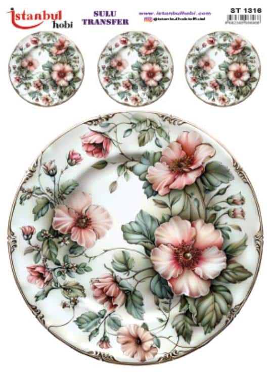 ST1316 | Sulu Transfer Kağıdı-25x35 cm 1 St1316 | Sulu Transfer Kağıdı-25X35 Cm