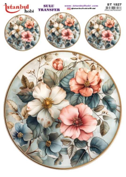 ST1327 | Sulu Transfer Kağıdı-25x35 cm 1 St1327 | Sulu Transfer Kağıdı-25X35 Cm