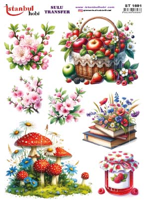 ST1691 | Sulu Transfer Kağıdı-25x35 cm 1 St1691 | Sulu Transfer Kağıdı-25X35 Cm