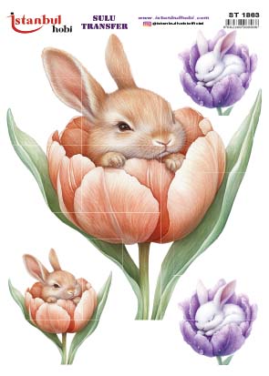 ST1863 | Sulu Transfer Kağıdı-25x35 cm 1 St1863 | Sulu Transfer Kağıdı-25X35 Cm