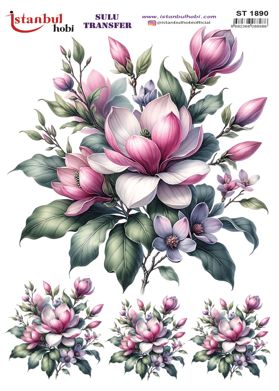 ST1890 | Sulu Transfer Kağıdı-25x35 cm 1 St1890 | Sulu Transfer Kağıdı-25X35 Cm