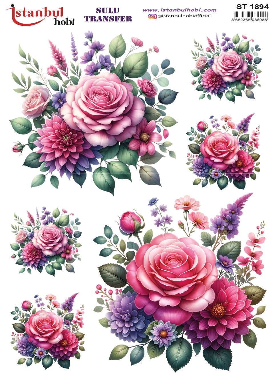 ST1894 | Sulu Transfer Kağıdı-25x35 cm 1 St1894 | Sulu Transfer Kağıdı-25X35 Cm