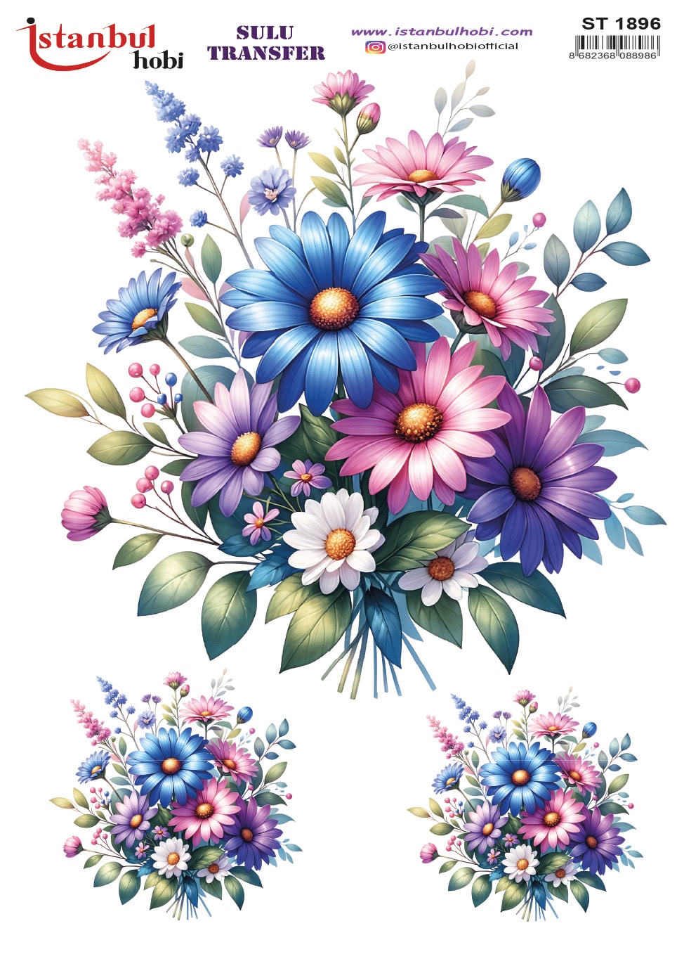 ST1896 | Sulu Transfer Kağıdı-25x35 cm 1 St1896 | Sulu Transfer Kağıdı-25X35 Cm